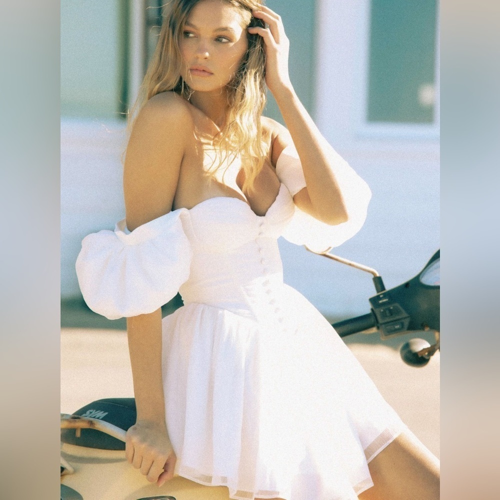 Adierlina Bridal White Mini Dress - S